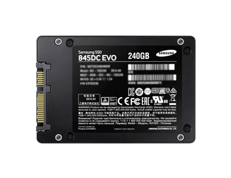 MZ-7GE240EW - Samsung 845DC EVO 240GB 6Gb/s SATA 2.5-inch MLC Solid State Drive