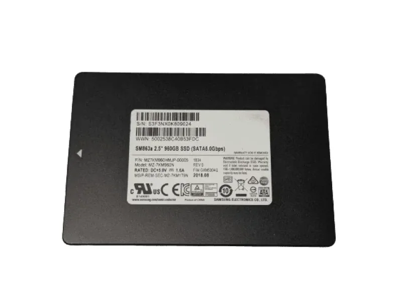 MZ-7KM960E - Samsung SM863 960GB SATA 6GB/s 2.5 inch Solid State Drive