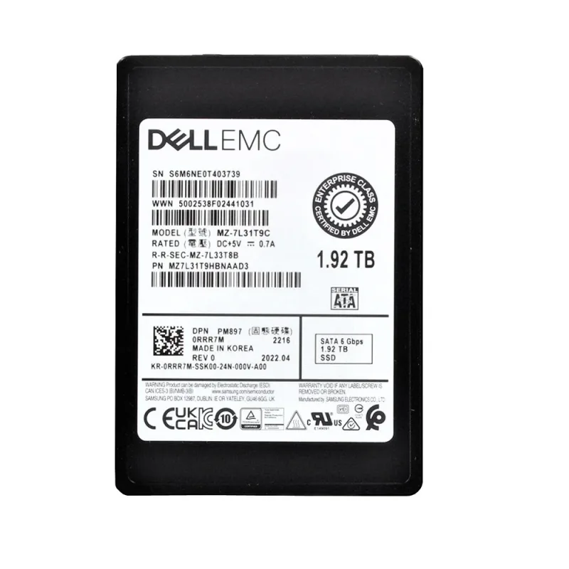 Samsung MZ-7L31T9C PM897 Series 1.92TB SATA 6Gb/s Mixed Use 2.5-Inch Solid State Drive Dell Oem