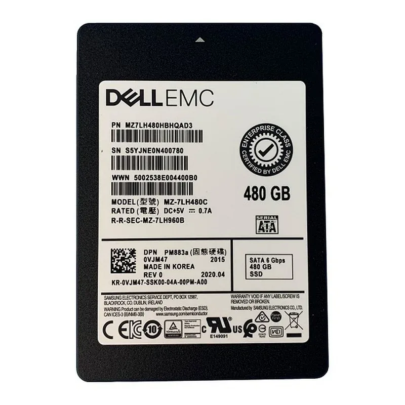 Samsung MZ-7LH480C PM883a 480GB SATA 6Gb/s Read Intensive 2.5-inch Solid State Drive (OEM)