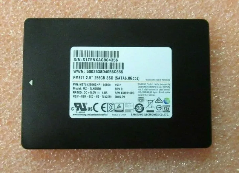 MZ-7LN2560 - Samsung 256GB SATA 2.5-inch 7mm Solid State Drive