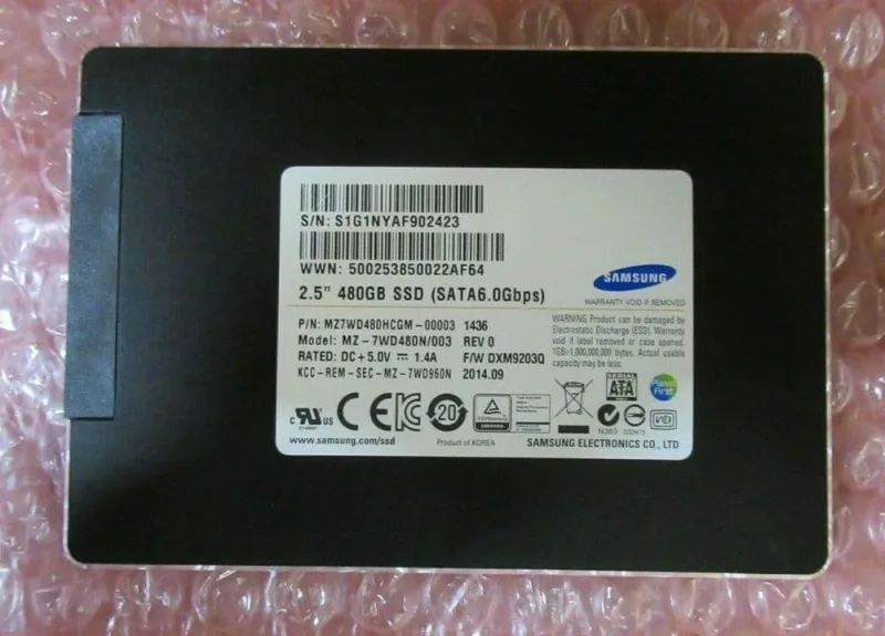 Samsung MZ-7WD4800/0D2 Enterprise SM843T 480GB SATA 6GB/s 2.5-inch MLC Solid State Drive