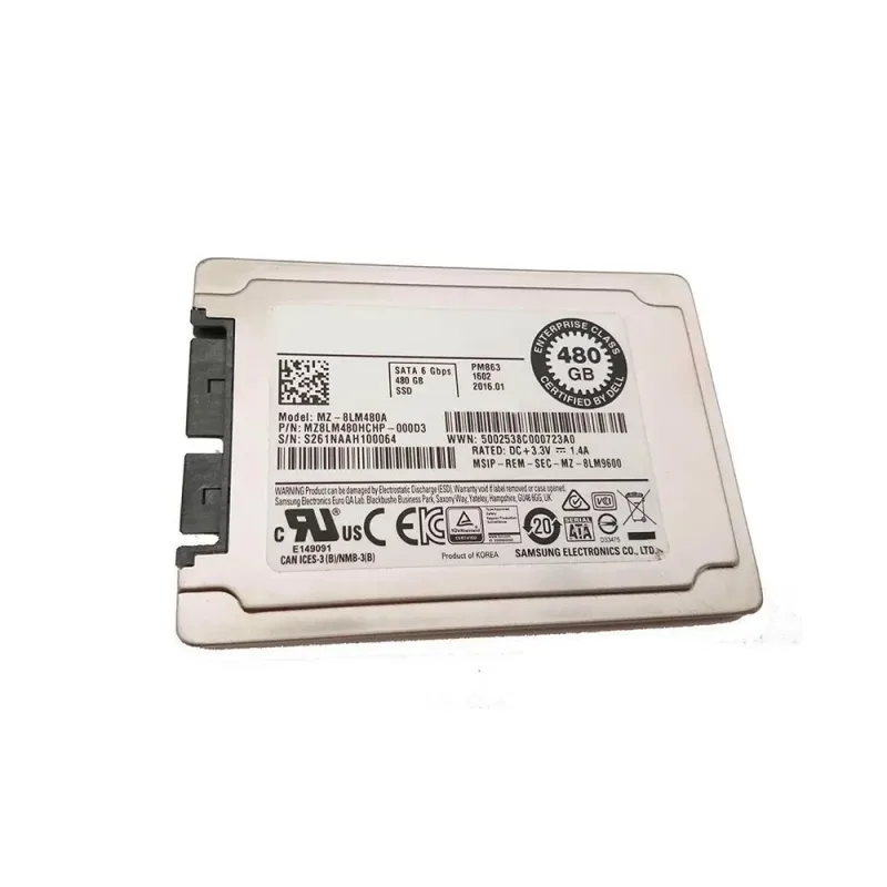 Samsung MZ-8LM480A PM863 480GB Triple-Level Cell 6Gb/s SATA Read Intensive µSATA 1.8-Inch Solid State Drive (OEM)