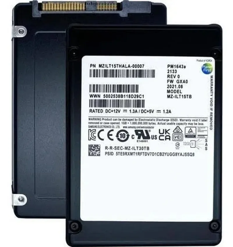 Samsung MZ-ILT3T8B PM1643A 3.84TB Triple-Level Cell 12Gb/s SAS Read Intensive SFF 2.5-Inch Solid State Drive