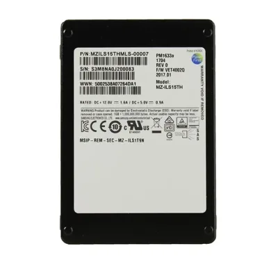 MZ-ILT960A - Samsung PM1643 Series 1.92TB Triple-Level Cell SAS 12Gb/s 2.5-inch Solid State Drive