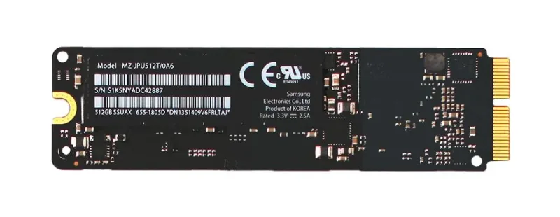 Apple MZ-JPU512T/0A6 512GB MLC PCI Express 3.0 x4 M.2 2280 Solid State Drive for MacBook Pro Air 2013 to 2015