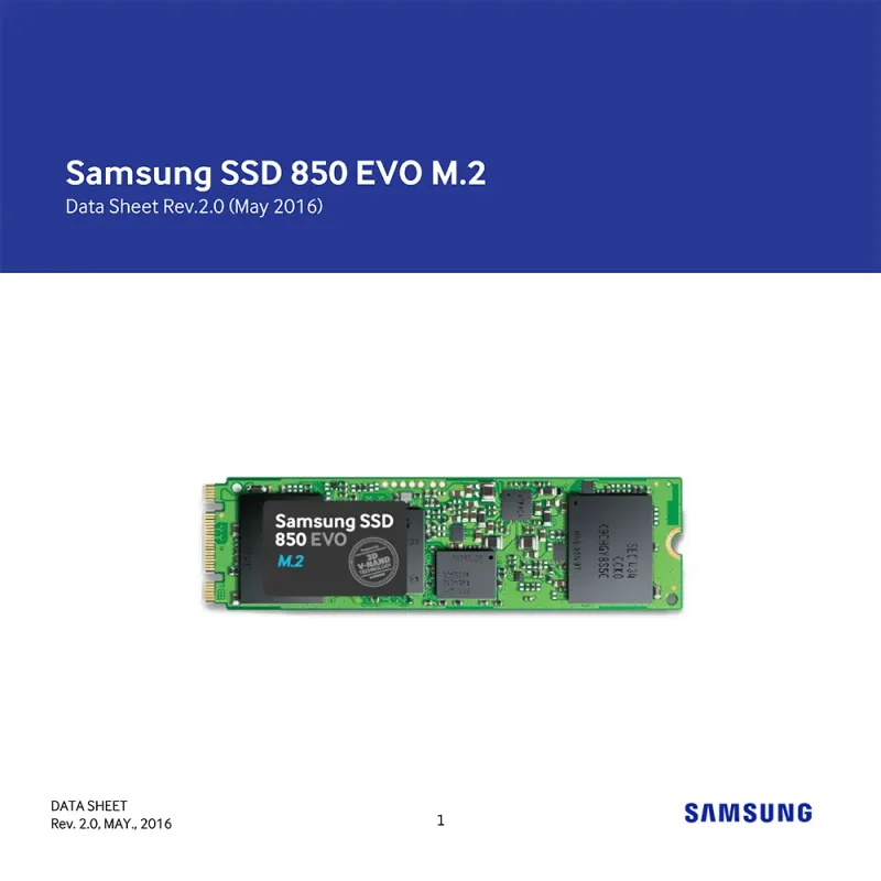Samsung MZ-M5E250BW/EU 850 EVO Series 250GB Triple-Level Cell SATA 6Gb/s 3D V-NAND mSATA (SED) 1.8-inch Solid State Drive