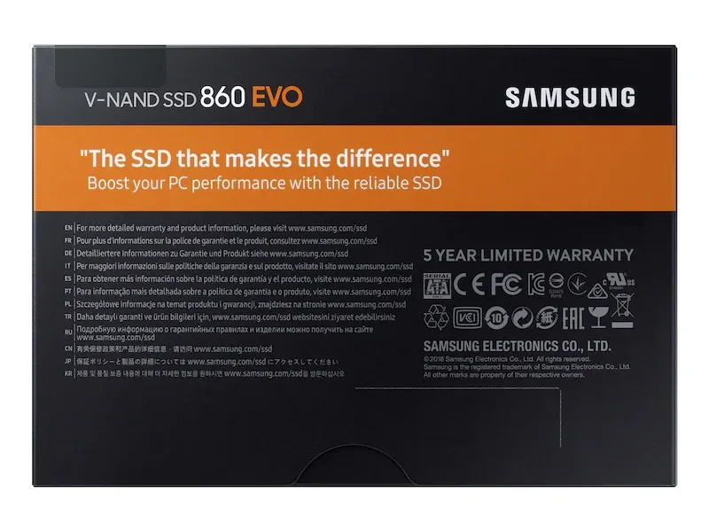 Samsung MZ-M6E500B/IT 860 EVO Series 500GB Multi-Level Cell (MLC) SATA 6Gb/s mSATA Solid State Drive
