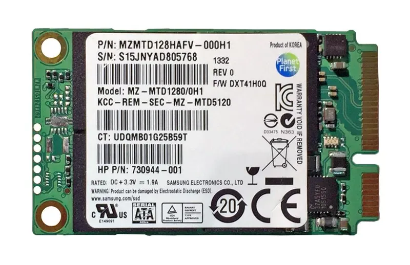 MZ-MTD1280 - Samsung PM841 128GB PCI Express mSATA Solid State Drive