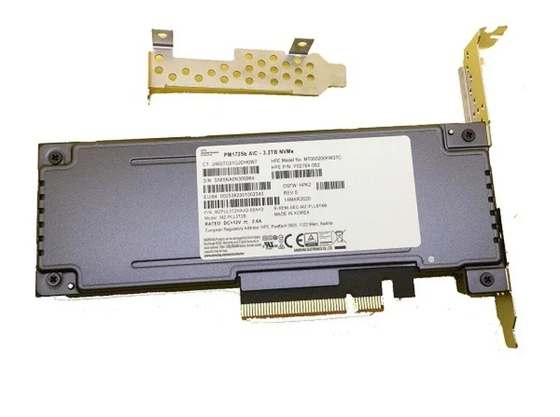 Samsung MZ-PLL3T2B PM1725b Series 3.2TB PCI Express NVMe 3.0 x8 (HHHL) Add in Card Solid State Drive (OEM)