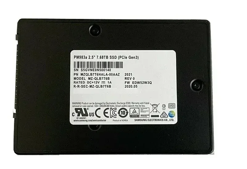Samsung MZ-QLB7T6B PM983A 7.68TB Triple-Level Cell PCI Express NVMe 3.0 x4 Solid State Drive
