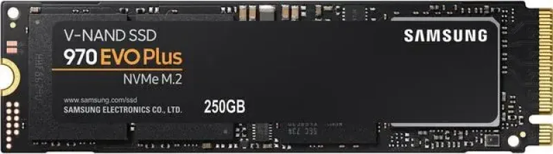 Samsung MZ-V7S250B/AM 970 EVO Plus 250GB Multi-Level Cell PCI Express Gen 3.0 x4 NvMe V-NAND M.2 2280 Solid State Drive