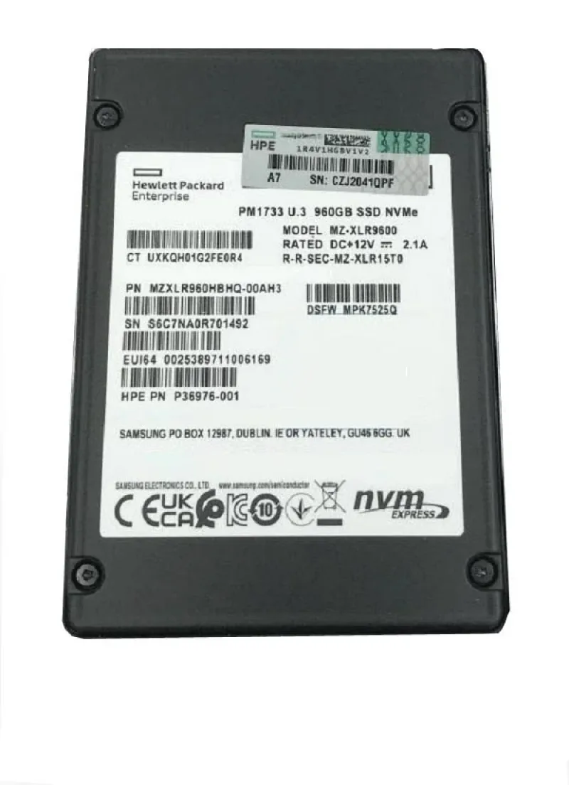 Samsung MZ-XL59600 960GB PCI Express 4.0 x4 Read Intensive Hot-Swappable U.3 2.5-Inch Solid State Drive (OEM)