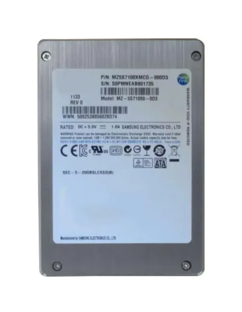 MZ5S7100XMC0-000D3 - Samsung 100GB Single-Level Cell SATA 3Gb/s 2.5-inch Enterprise Solid State Drive