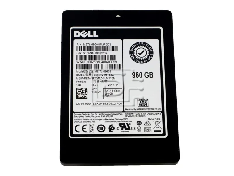 MZ7LM960HCHP - Samsung PM863 960GB SATA 6Gb/s 2.5-inch Solid State Drive