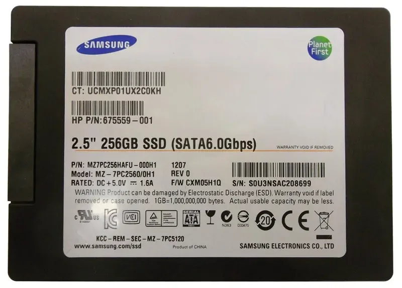 MZ7PC256HAFU-000H1 - Samsung PM830 256GB SATA 6Gbp/s 2.5-inch MLC Solid State Drive
