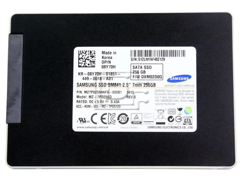 MZ7PD256HAFV-000H7 - Samsung 256GB SATA 6Gb/s 2.5-inch Self-Encrypting Solid State Drive