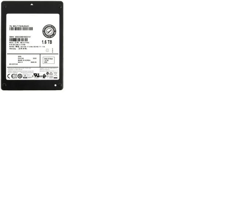 Samsung MZILT1T6HBJRAD3 PM1645A 1.6TB Triple-Level Cell 12Gb/s SAS Mixed Use Hot-Swappable SFF 2.5-Inch Enterprise Solid State Drive (OEM)