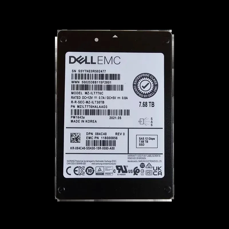 Samsung MZILT7T6HALAAD3 PM1643A 7.68TB Triple-Level Cell 12Gb/s SAS Read Intensive SFF 2.5-Inch Solid State Drive (OEM)
