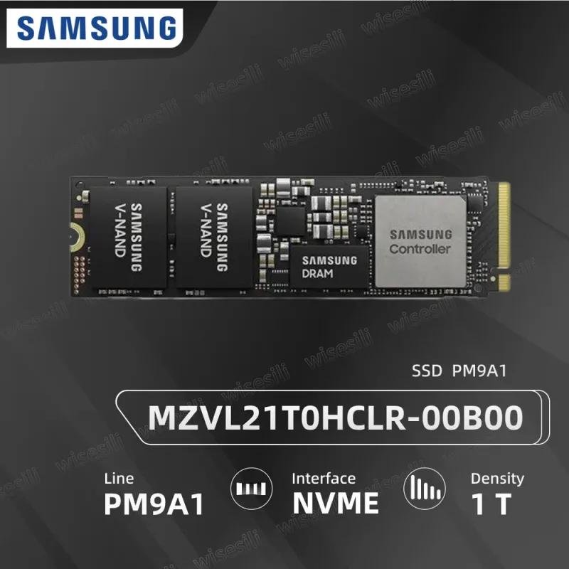 Samsung MZVL21T0HCLR PM9A1 Series 1TB Triple-Level Cell PCI Express NVMe 4.0 x4 M.2 2280 Solid State Drive