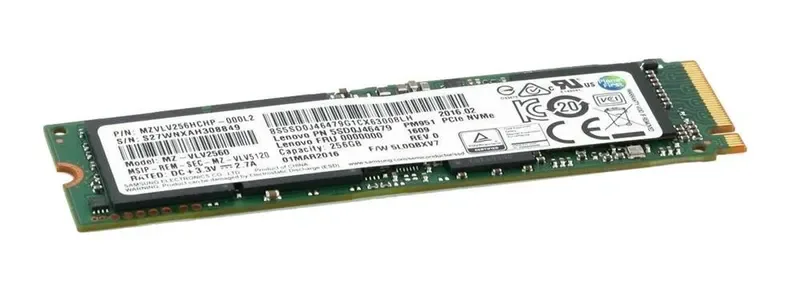 MZVLV256HCHP - Samsung PM951 256GB Multi-Level Cell (MLC) PCI Express 3.0 x4 NVMe M.2 2280 Solid State Drive