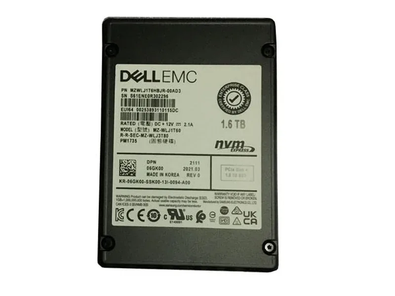 Samsung MZWLJ1T6HBJR-00AD3 PM1735 1.6TB Triple-Level Cell PCI Express NVMe 4.0 x8 Mixed Use U.2 2.5-Inch Solid State Drive (OEM)