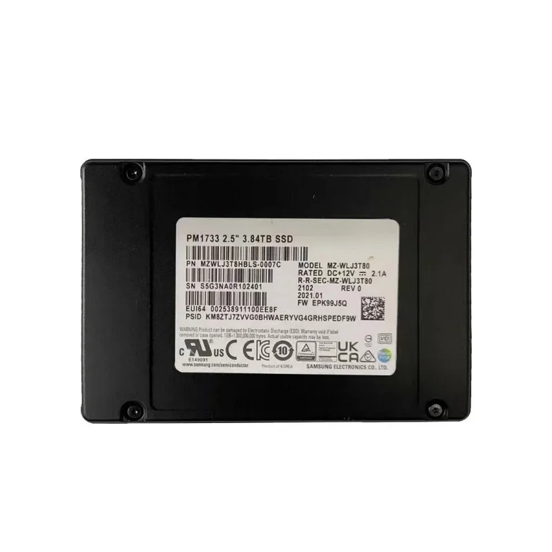 Samsung MZWLJ3T8HBLS-0007C PM1733 Series 3.84TB PCI Express NVMe 4.0 x4 V-NAND 2.5-Inch Enterprise Solid State Drive