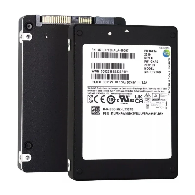 Samsung MZWLL7T6HMLA-00AC3 PM1723b 7.68TB PCI Express 3.0 x4 NVMe U.2 2.5-inch Solid State Drive