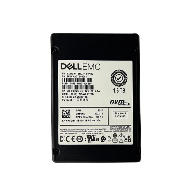 Samsung MZWLR1T6HCJR-00AD3 PM1735 1.6TB Triple-Level Cell PCI Express NVMe 4.0 x4 Mixed Use U.2 2.5-Inch Solid State Drive (OEM)