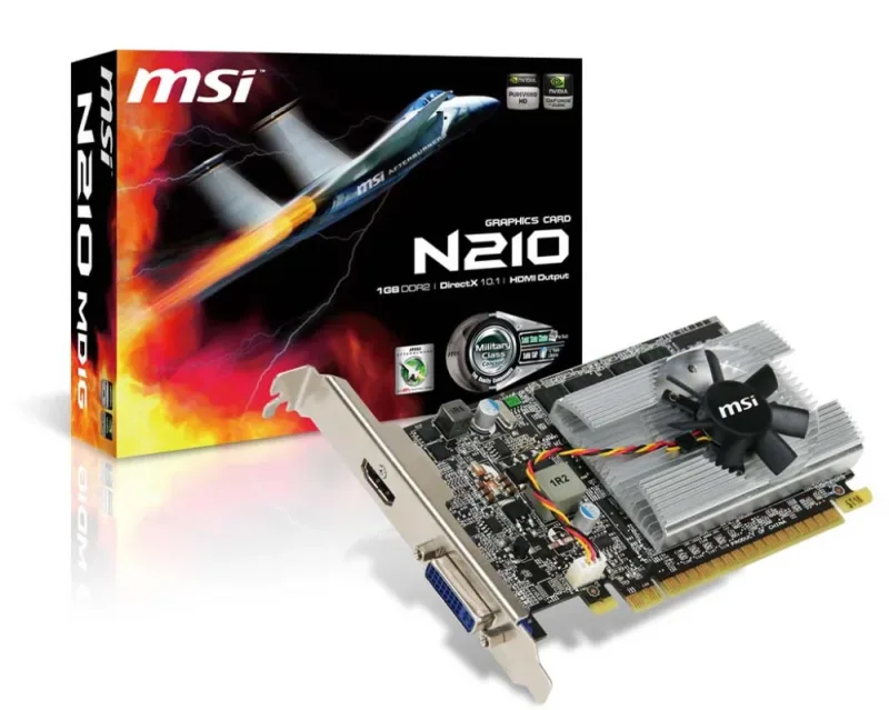 MSI N210-MD1G/D3-A1 GeForce 210 1GB DDR3 64-Bit PCI Express Video Graphics Card