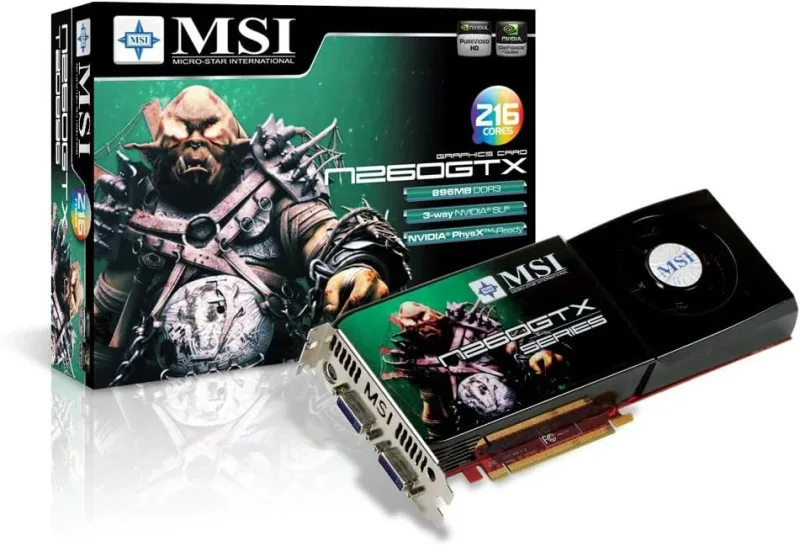 N260GTX-T2D896-OCV4 - MSI Nvidia GeForce GTX 260 896MB GDDR3 448-Bit PCI Express 2.0 x16 Video Graphics Card