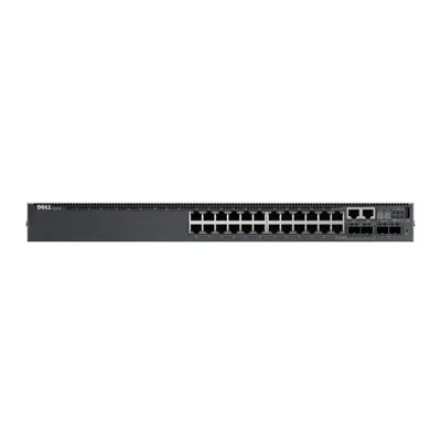 N3024P - Dell Networking N3024P 24 x Ports 10/100/1000 PoE+ + 2 x Ports 10 Gigabit SFP+ Gigabit Ethernet Rack-mountable Layer 2 Managed Switch