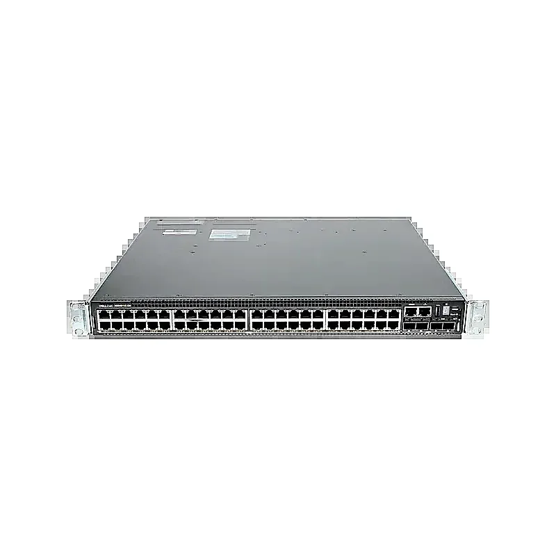 Dell N3248PXE-ON PowerSwitch N3248PXE-ON 48-Ports PoE+ 10GBase-T 4-Ports SFP28 2-Ports QSFP28 2x Micro USB/RJ45 Console Port Layer 3 Managed Front-to-Back Airflow 1U Rack-Mountable Stackable GbE Netwo