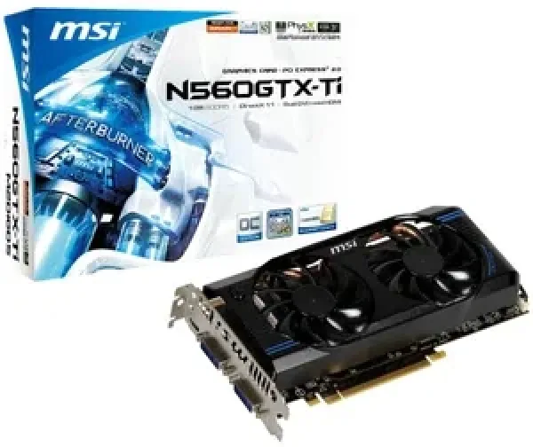 MSI N460GTX-M2D1GD5/OC2 Nvidia GTX460 725MZ 1GB DDR5 192-Bit Dual DVI Mini HDMI Video Graphics Card
