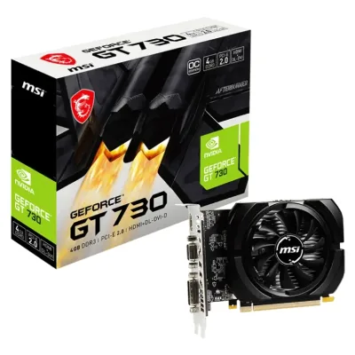 MSI N730K-2GD5LP/OC Geforce GT 730 2GB GDDR5 PCI Express 2.0 x16 Overclocked Video Graphics Card