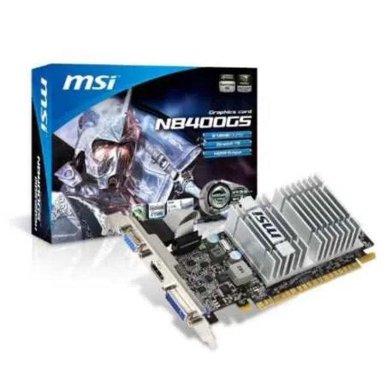 MSI N8400GS-D1GD3H/LP Nvidia GeForce 8400GS 1GB DDR3 64-Bit VGA/DVI Low Profile PCI Express 2.0 x16 Video Graphics Card