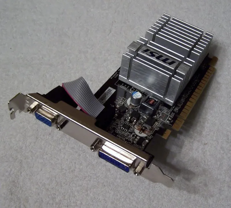 MSI N8400GS-D512H/LP GeForce 8400GS 512MB DDR2 64-Bit PCI Express DVI VGA Low Profile Video Graphics Card