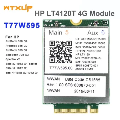 N8T16AA - HP LT4120 LTE/EV-DO/HSPA Snapdragon X5 LTE T77W595 WWAN M.2 Wireless Module 150Mbps