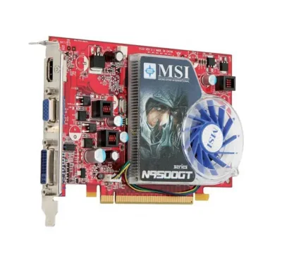 N9500GT - MSI GeForce 9500 GT 512MB 128-Bit GDDR2 PCI Express 2.0 x16 HDCP Ready Video Graphics Card