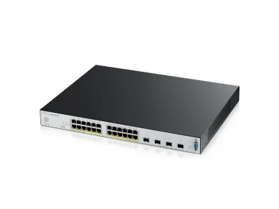 NSW200-28P - ZyXEL Nebula Managed Switch - 24 PoE Ethernet Ports and 4 10-Gigabit SFP+ Uplink Ports