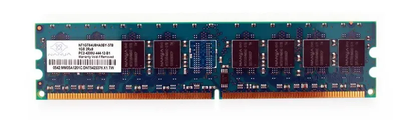 NT1GT64U8HA0BY-37B - Nanya 1GB DDR2-533MHz PC2-4200 non-ECC Unbuffered CL4 240-Pin DIMM Memory Module