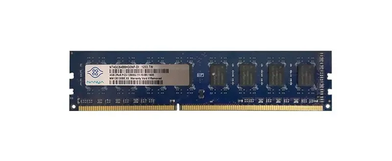 NT4GC64B8HG0NF-DI - Nanya 4GB DDR3-1600MHz PC3-12800 non-ECC Unbuffered CL11 240-Pin DIMM 1.35V Low Voltage Dual Rank Memory Module