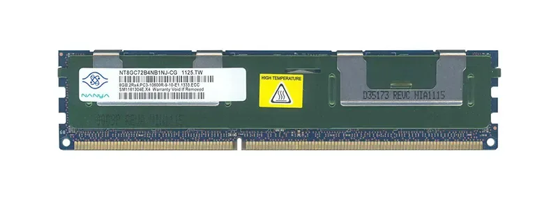 NT8GC72B4NB1NJ-CG - Nanya 8GB DDR3-1333MHz PC3-10600 ECC Registered CL9 240-Pin DIMM Dual Rank Memory Module