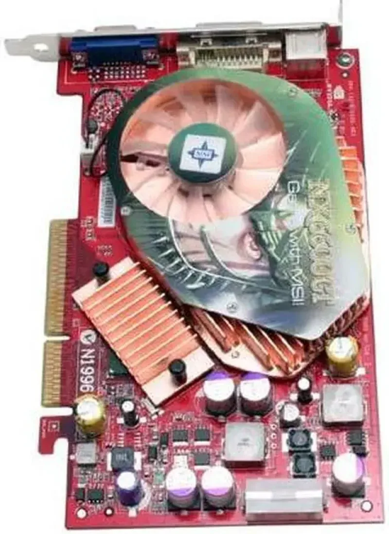 NX6600GT-VTD128SP - MSI 128MB GeForce 6600GT AGP 8x VGA DVI HDTV-out Video Graphics Card