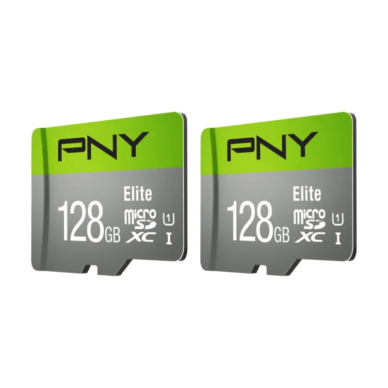 P-SDU128U185EL-GE - PNY Elite 128GB Class 10 microSDXC UHS-I (U1) Flash Memory Card