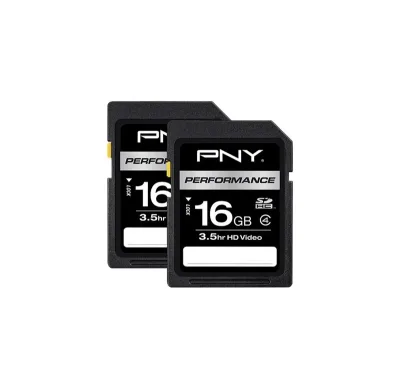 P-SDU16G4X2-GE - PNY 16GB Class 4 microSD Flash Memory Card (2 Pack)