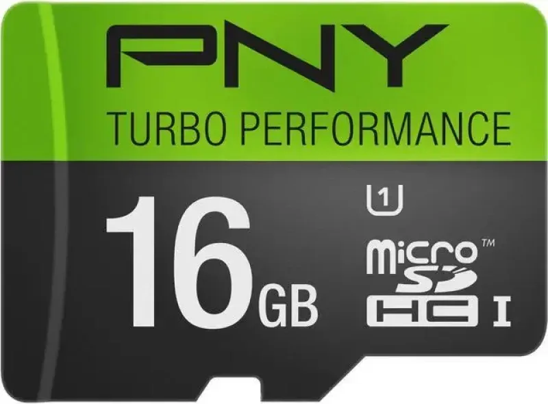 P-SDU16GU190G-GE-A1 - PNY Turbo Performance 16GB Class 10 microSDHC UHS-I Flash Memory Card