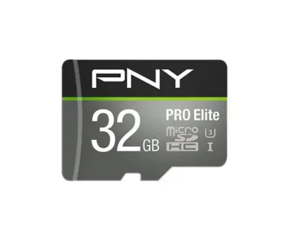 P-SDU16X2U185EL-GE - PNY PRO Elite 32GB Class 10 microSDHC U3 Flash Memory Card