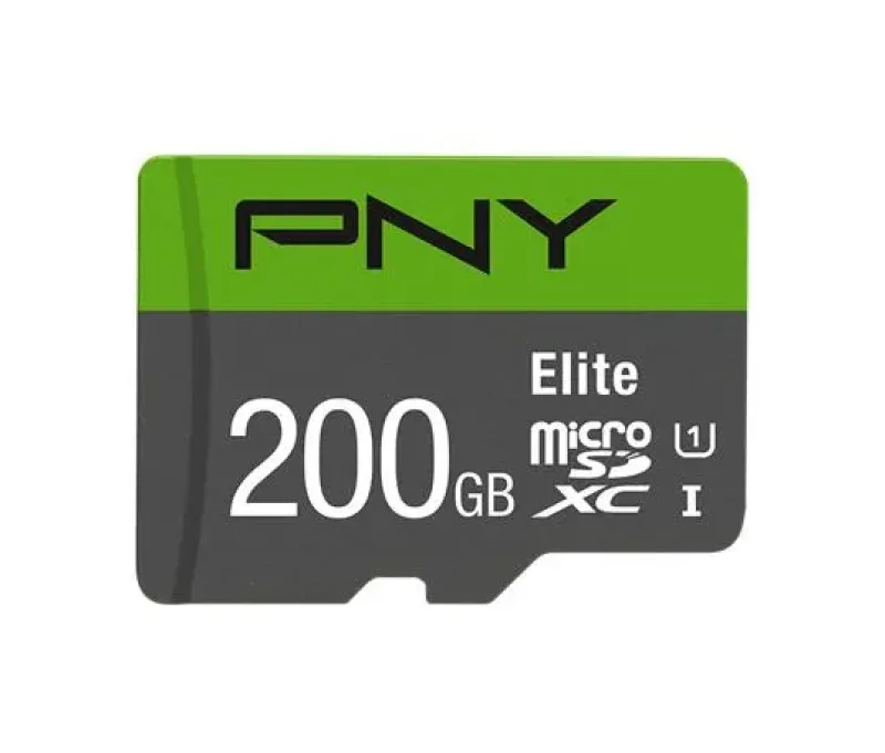 P-SDU200U185EL-GE - PNY Elite 200GB Class 10 microSDXC Flash Memory Card