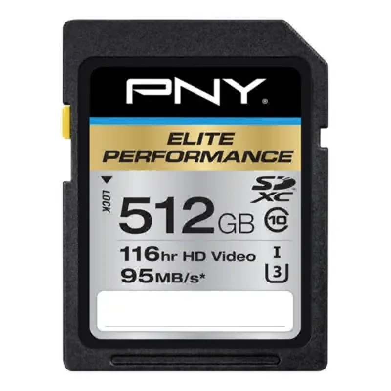 P-SDX512U3H-GE-A1 - PNY Elite Performance 512GB microSDXC Class 10 UHS-1 Memory Card